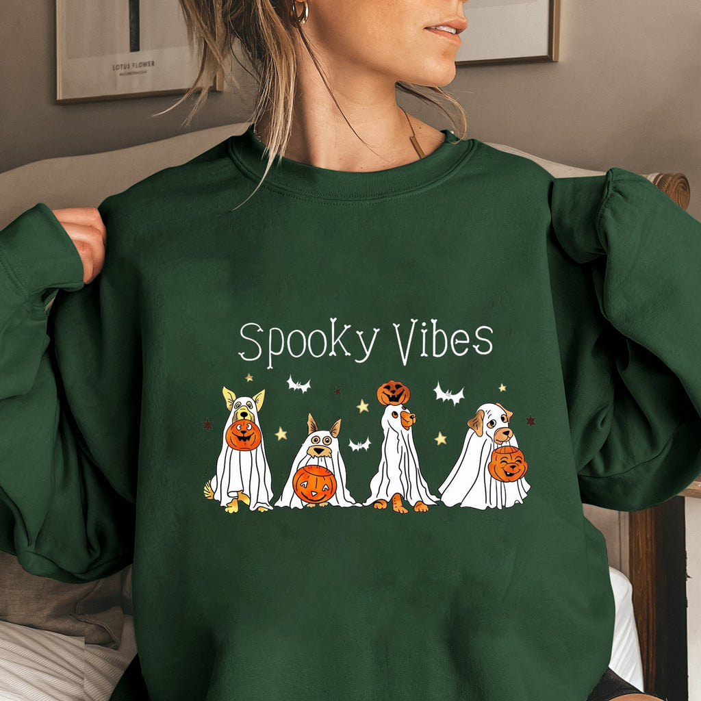 Halloween Sweater met Spookprint – Comfortabele Damestrui met Lange Mouwen 🎃