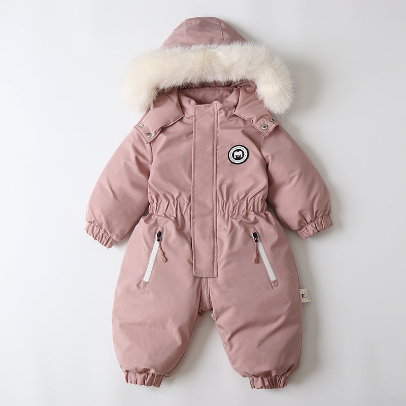 Winter Baby Jumpsuit – Warm Sneeuwpak met Bontcapuchon