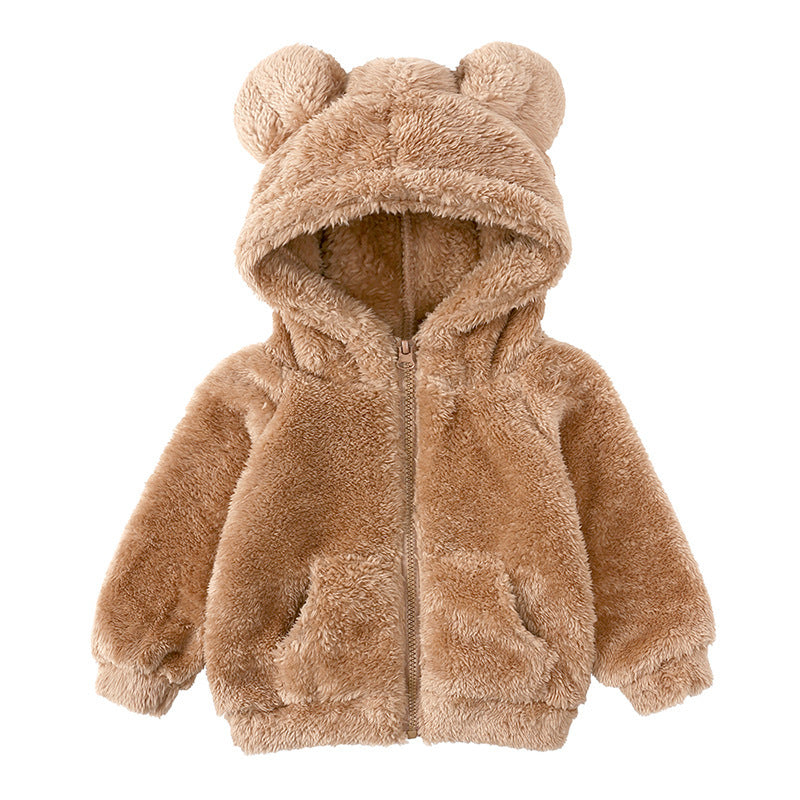 Teddy Bear Fleece Winterjas – Extra Warm & Zacht (0–5 jaar)