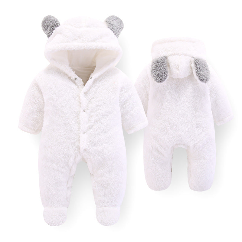 Fluffy Baby Jumpsuit – Newborn Teddy Romper