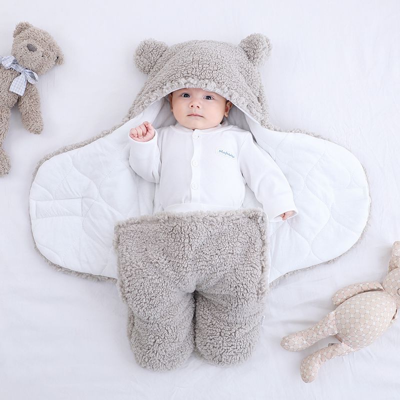 Ultiem Warme Baby Wikkeldeken – Comfortabele Teddy Slaapzak