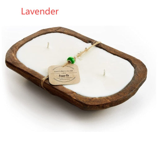 Houten Aromatherapie Kaars – 3-Lont Retro Geurkaars (230g)
