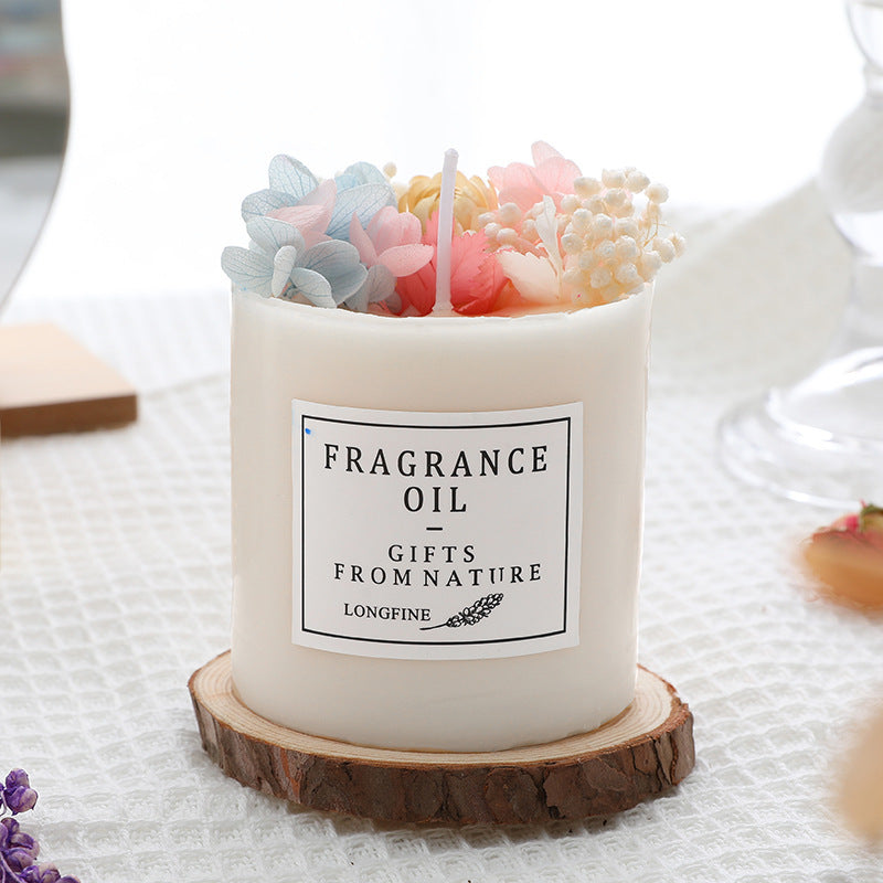 🌸 Romantic Dried Flowers Soy Candle – Luxe Geurkaars met Gedroogde Bloemen