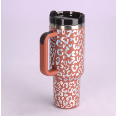 Trendy 40oz Tumbler met Handvat & Rietje – Houd je Drank 24u Koud of 12u Warm!