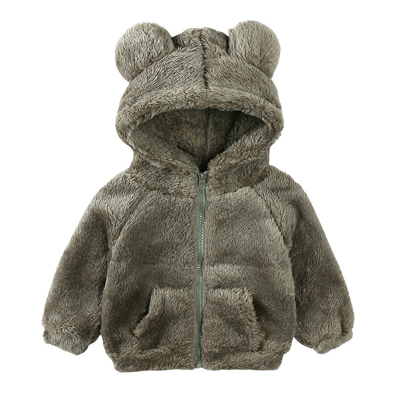 Teddy Bear Fleece Winterjas – Extra Warm & Zacht (0–5 jaar)