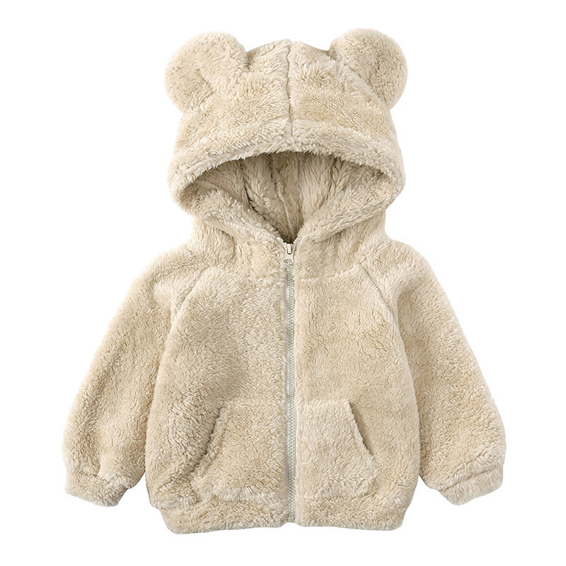 Teddy Bear Fleece Winterjas – Extra Warm & Zacht (0–5 jaar)