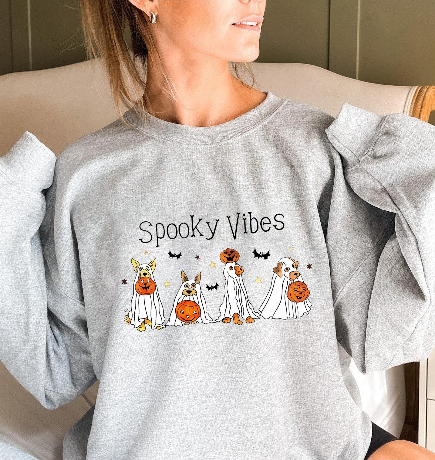 Halloween Sweater met Spookprint – Comfortabele Damestrui met Lange Mouwen 🎃