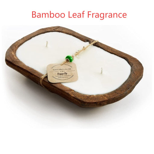 Houten Aromatherapie Kaars – 3-Lont Retro Geurkaars (230g)