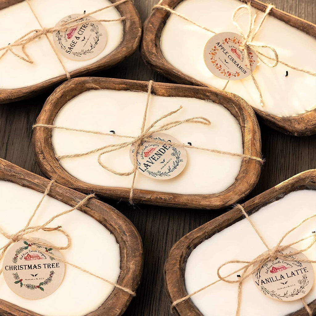 Houten Aromatherapie Kaars – 3-Lont Retro Geurkaars (230g)