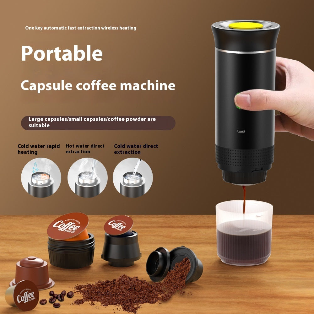 Draagbare 3-in-1 Elektrische Koffiemachine – Espresso & Capsule Maker voor Onderweg