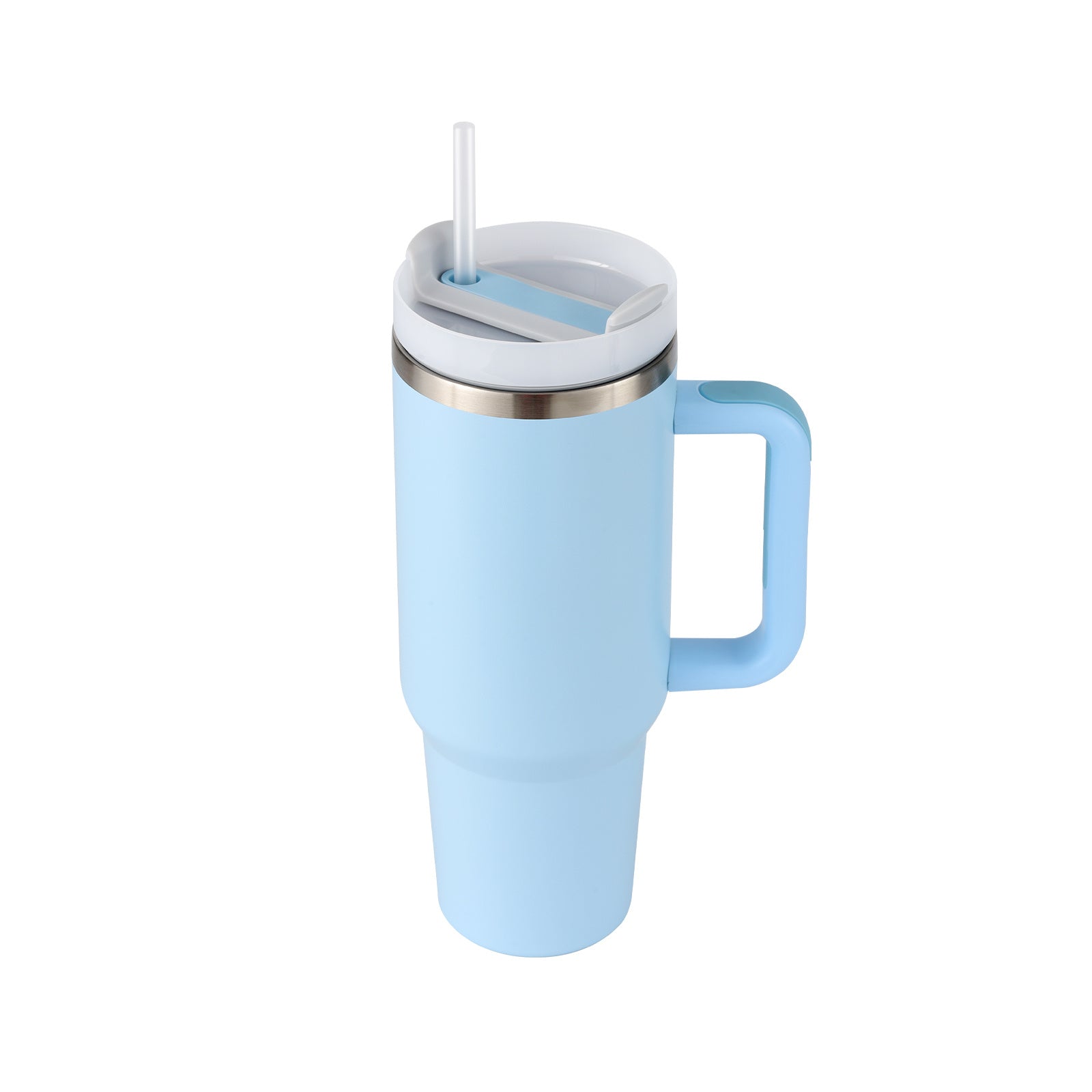 Trendy 40oz Tumbler met Handvat & Rietje – Houd je Drank 24u Koud of 12u Warm!