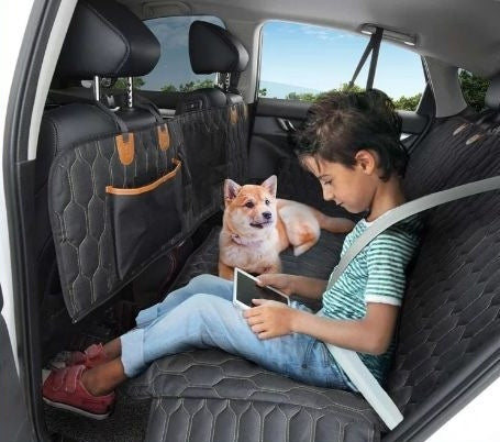 Waterdichte 3-in-1 Auto Beschermmat voor Honden – Achterbank Hammock & Reismat