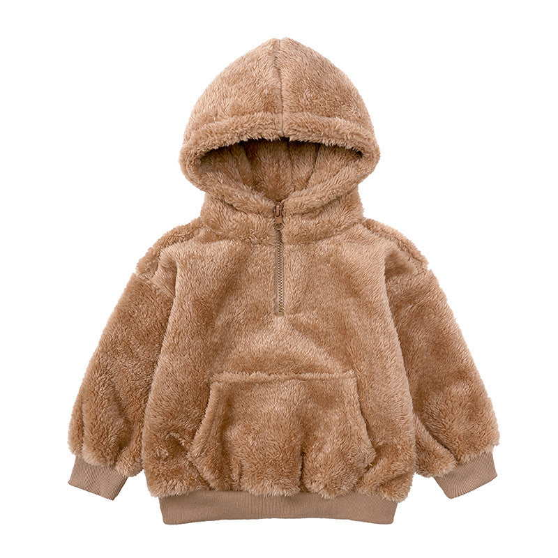 Teddy Bear Fleece Winterjas – Extra Warm & Zacht (0–5 jaar)