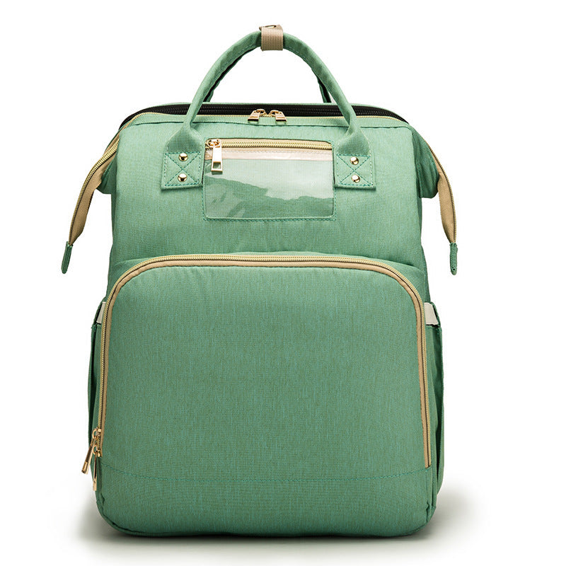 USB Charging Mommy Bed Backpack – Multifunctionele Luiertas met Opvouwbaar Bed