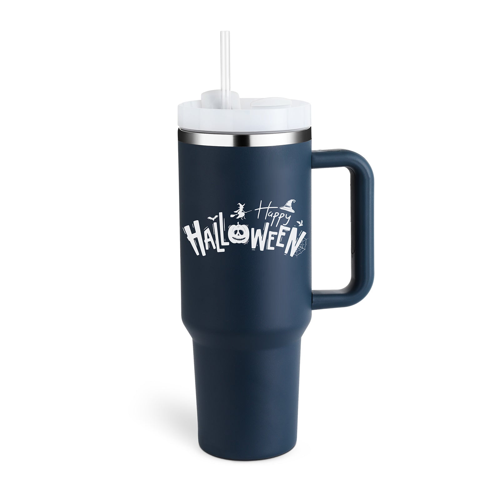 Trendy 40oz Tumbler met Handvat & Rietje – Houd je Drank 24u Koud of 12u Warm!