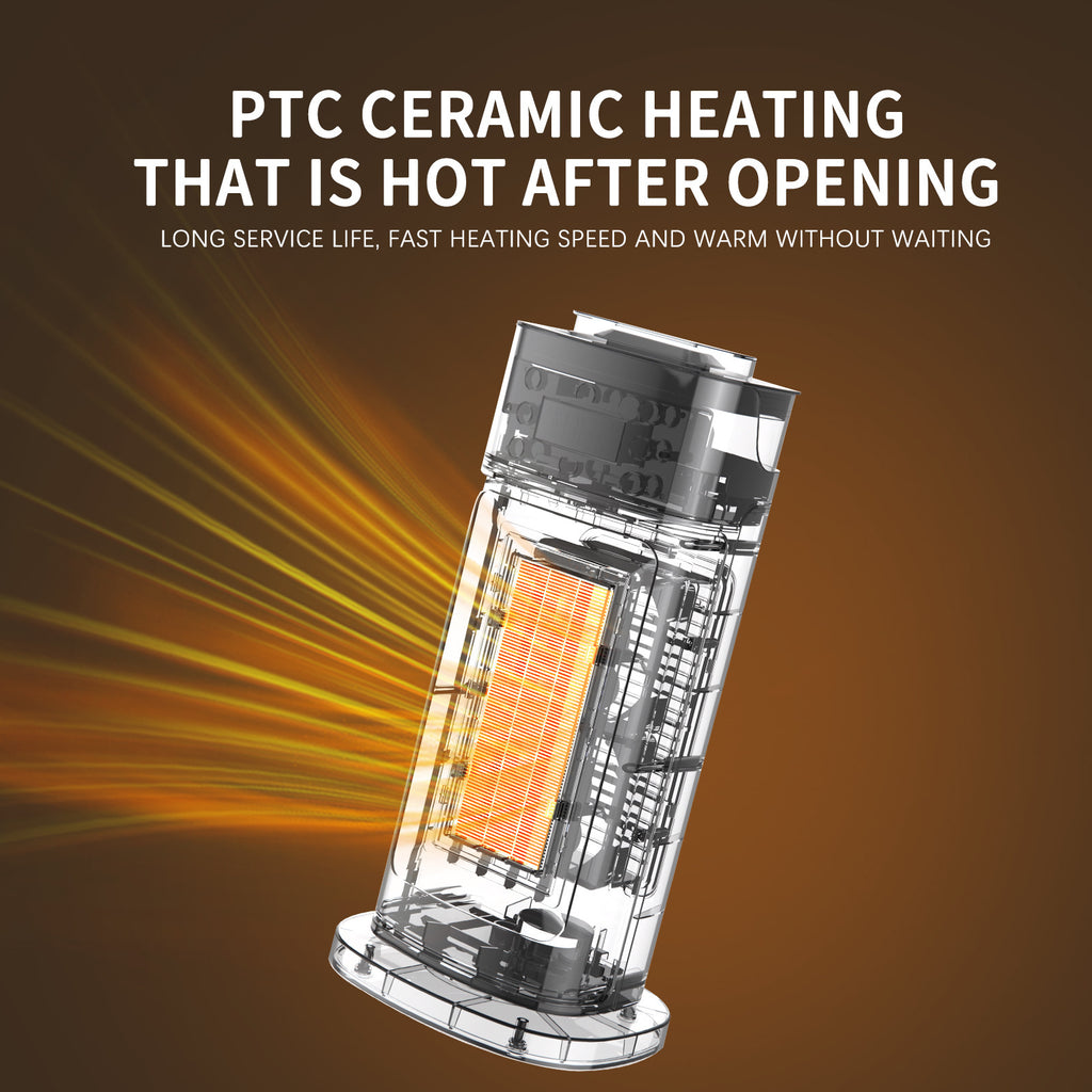 3D Flame Effect Warm Air Blower – Luxe Verwarmende & Bevochtigende Heater