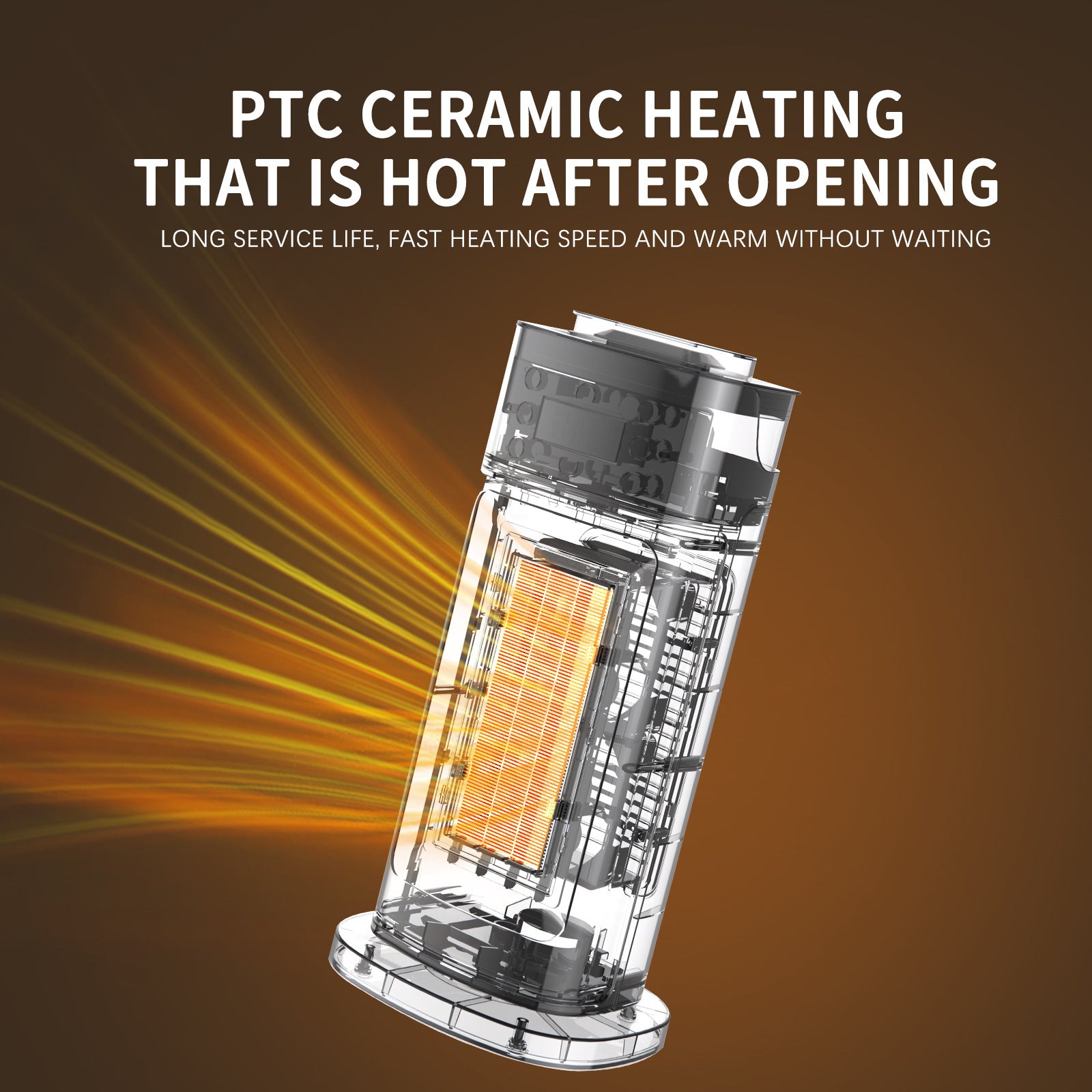 3D Flame Effect Warm Air Blower – Luxe Verwarmende & Bevochtigende Heater