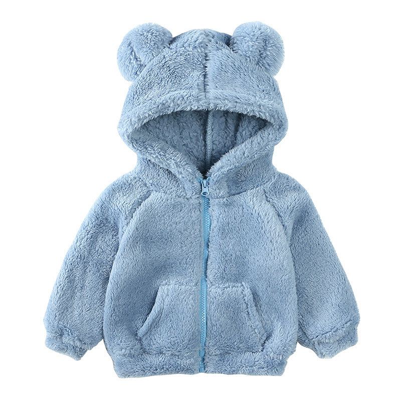 Teddy Bear Fleece Winterjas – Extra Warm & Zacht (0–5 jaar)
