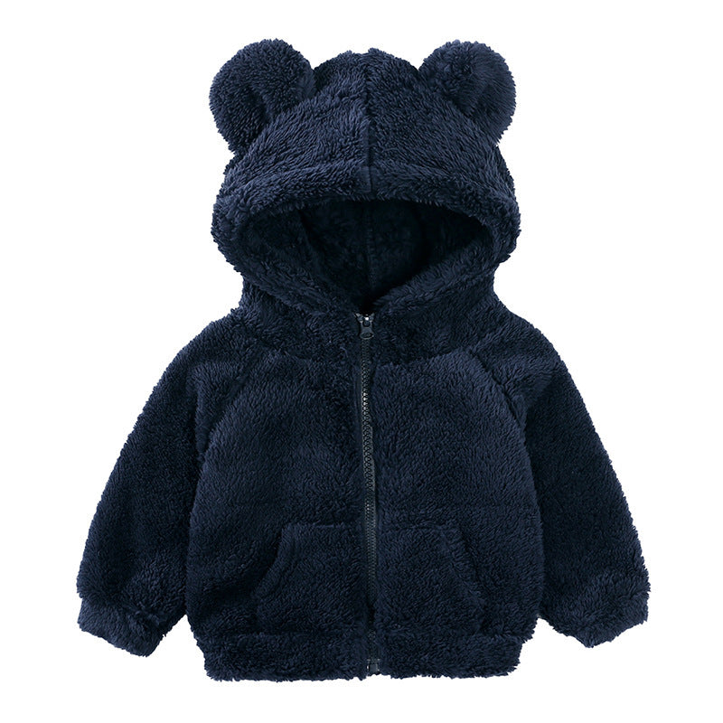 Teddy Bear Fleece Winterjas – Extra Warm & Zacht (0–5 jaar)