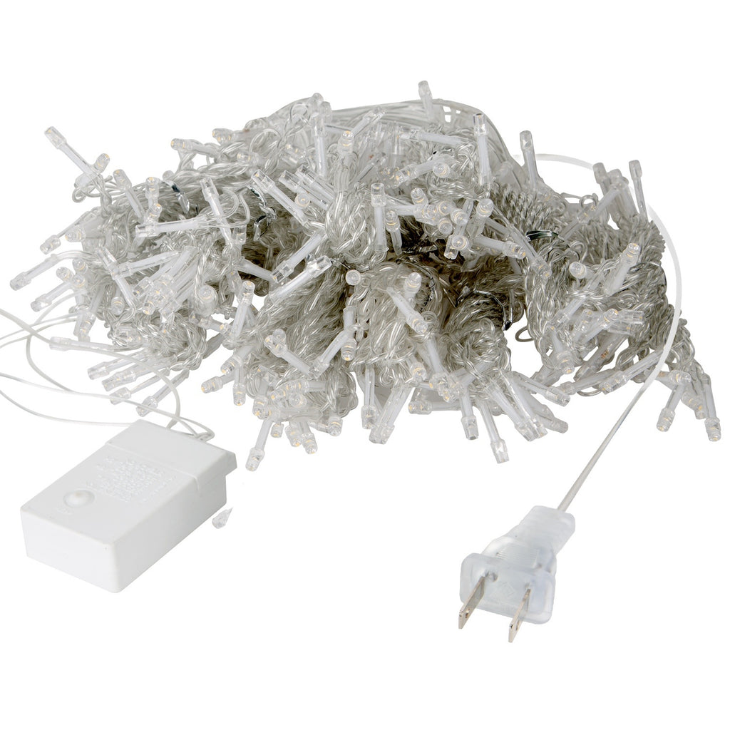 3M Warm Witte LED Lichtgordijn – 300 LEDs, 8 Modus, Waterdicht