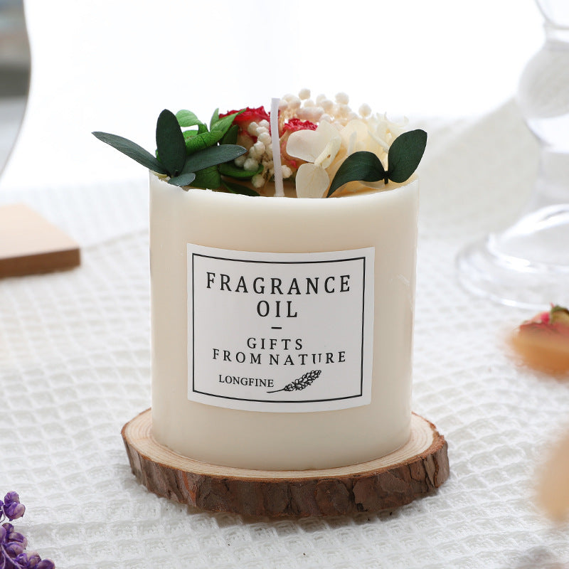 🌸 Romantic Dried Flowers Soy Candle – Luxe Geurkaars met Gedroogde Bloemen