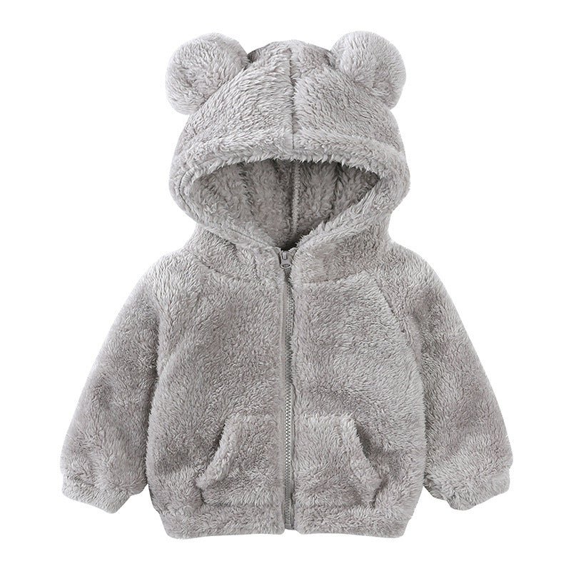 Teddy Bear Fleece Winterjas – Extra Warm & Zacht (0–5 jaar)