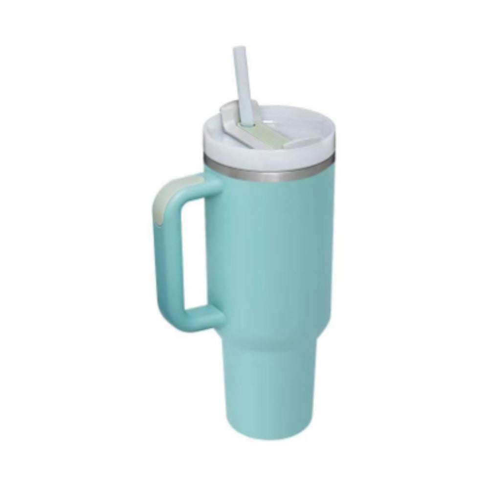 Trendy 40oz Tumbler met Handvat & Rietje – Houd je Drank 24u Koud of 12u Warm!