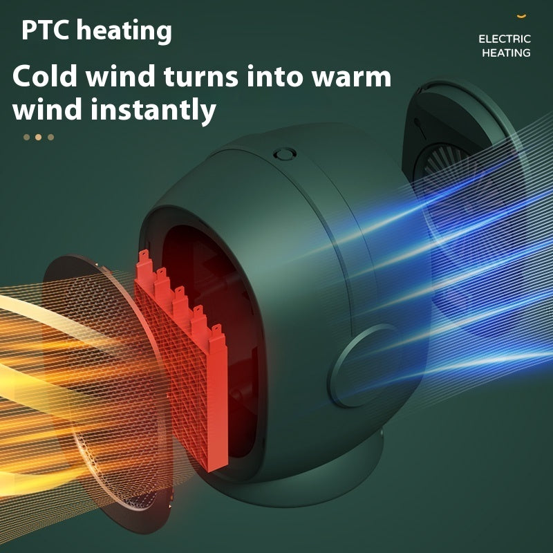 800W Mini PTC Heater – Snelle Verwarming in 3 Seconden | Compact & Veilig