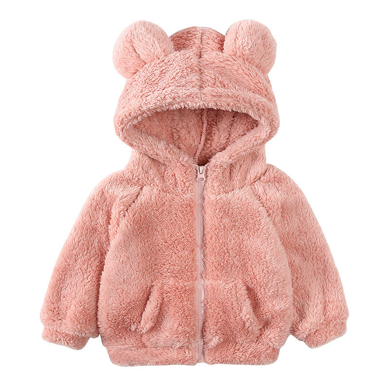 Teddy Bear Fleece Winterjas – Extra Warm & Zacht (0–5 jaar)