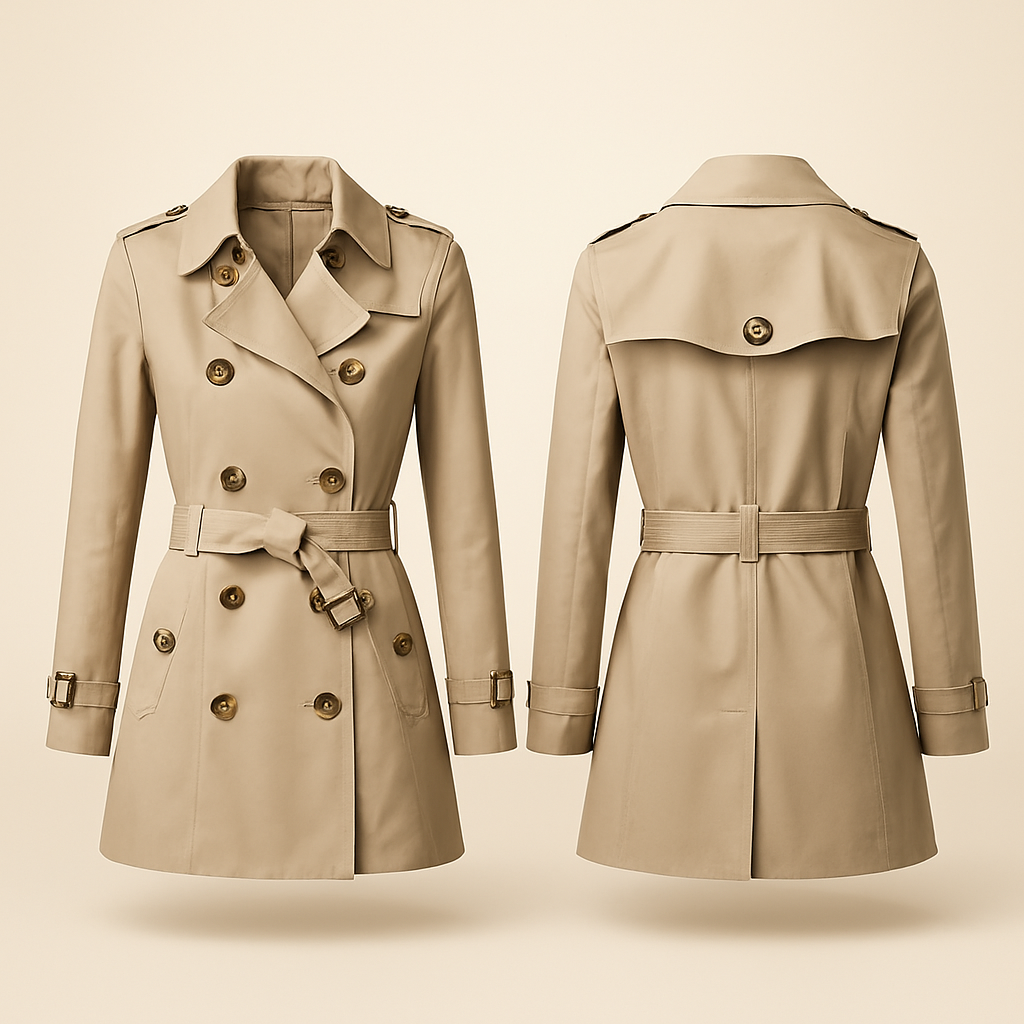 Dames Trenchcoat - khaki Stijlvol & Tijdloos