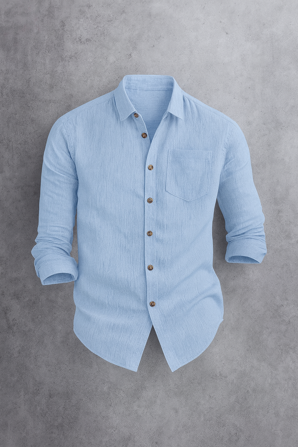 Heren Linnen Overhemd – Lange Mouw, Casual Pasvorm